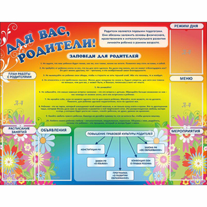 Стенд "Для вас родители!" №11 - fgospostavki.ru - Чита