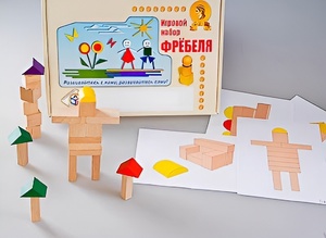 Игровой набор Фребеля "Конструктор деревянный без соединений-3" (Серия "Эксперимент") - fgospostavki.ru - Чита