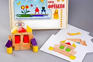 Игровой набор Фребеля "Конструктор деревянный без соединений-4" (Серия "Эксперимент") - fgospostavki.ru - Чита