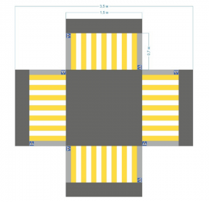 Имитация четырехстороннего перекрестка 5,5*4,5 м - fgospostavki.ru - Чита