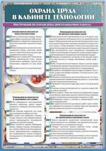 Стенд "Охрана труда в кабинете технологии" - fgospostavki.ru - Чита