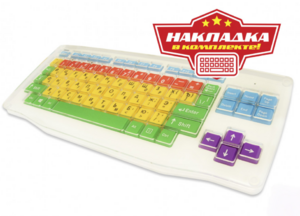 Клавиатура адаптированная с крупными кнопками + пластиковая накладка, разделяющая клавиши - fgospostavki.ru - Чита