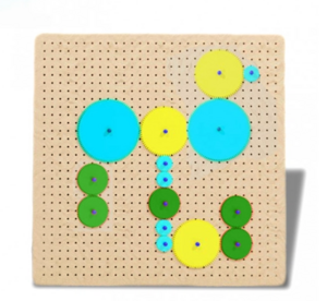 Тактильно-развивающая панель с разноцветными шестеренками - fgospostavki.ru - Чита