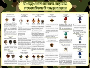 Стенд "Государственные ордена РФ" - fgospostavki.ru - Чита