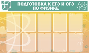 Стенд "Подготовка к ЕГЭ и ОГЭ по физике (10 карманов)" - fgospostavki.ru - Чита