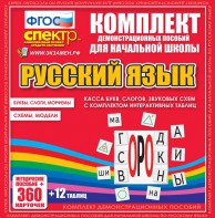 Динамические раздаточные пособия. Русский язык (комплект демонстрационных материалов). Касса букв, слогов, звуковых схем с набором интерактивных таблиц. - fgospostavki.ru - Чита