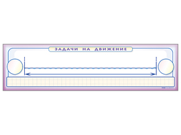 Панно (демонстрационное) магнитно-маркерное "Задачи на движение" + комплект тематических магнитов - fgospostavki.ru - Чита