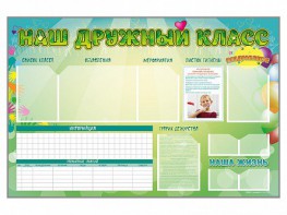 Стенд-уголок магнитно-маркерный "Наш дружный класс" - fgospostavki.ru - Чита