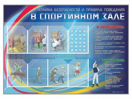 Стенд-уголок "Техника безопасности и правила поведения в спортивном зале" - fgospostavki.ru - Чита