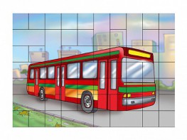 Магнитный пазл "Автобус" - fgospostavki.ru - Чита