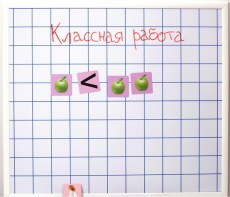 Магнитно-маркерная доска "Клетка" (86 см х 75 см) - fgospostavki.ru - Чита