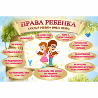 Стенд "Права ребенка" 1,5х1,0 - fgospostavki.ru - Чита