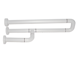 Поручень неоткидной трёхопорный с антибактериальным покрытием (белый) - fgospostavki.ru - Чита