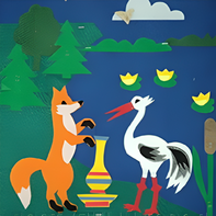 Пособие для слабовидящих детей - Театр-сказка "Лиса и журавль" - fgospostavki.ru - Чита