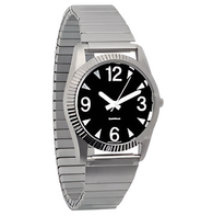 Часы мужские с черным циферблатом на растягивающемся ремешке - fgospostavki.ru - Чита