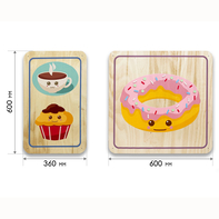 Набор стеновых панелей «Милая еда - Завтрак» - fgospostavki.ru - Чита