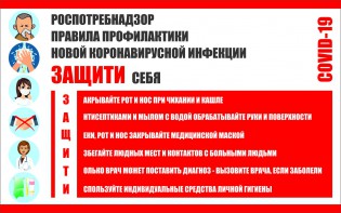 Плакат "Правила профилактики коронавируса" - fgospostavki.ru - Чита