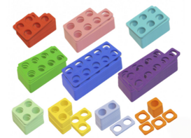 Нумирошка. Набор цветных пластиковых форм 100 шт. по методике Нумикон - fgospostavki.ru - Чита