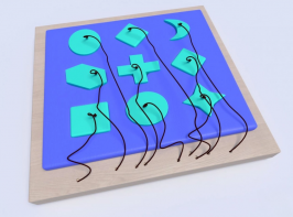 Развивающая панель с геометрическими фигурами - fgospostavki.ru - Чита