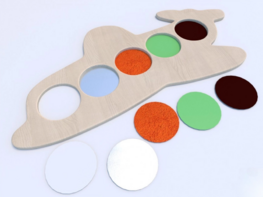 Тактильные разноцветные дощечки «Самолетик» - fgospostavki.ru - Чита