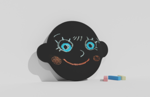 Фигурная грифельная меловая доска на тему эмоций - fgospostavki.ru - Чита