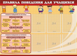 Стенд "Правила поведения для учащихся" - fgospostavki.ru - Чита