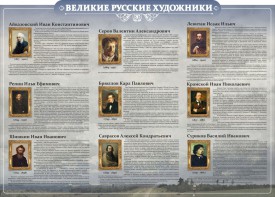 Стенд "Великие русские художники" - fgospostavki.ru - Чита