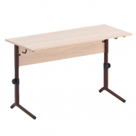 Стол ученический двухместный  регулируемый на плоскоовальной трубе - fgospostavki.ru - Чита