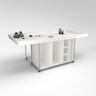 Стол для конструирования и робототехники с полками и местами хранения  - fgospostavki.ru - Чита