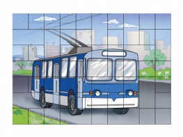 Магнитный пазл "Троллейбус" - fgospostavki.ru - Чита