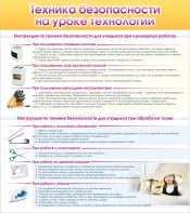 Стенд "Техника безопасности на уроке технологии" - fgospostavki.ru - Чита
