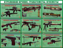 Стенд "Стрелковое оружие, гранатометы, огнеметы" Вариант 2 - fgospostavki.ru - Чита