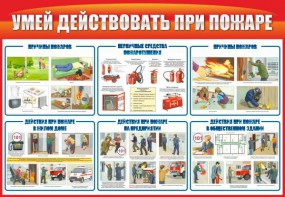 Стенд "Умей действовать при пожаре" - fgospostavki.ru - Чита